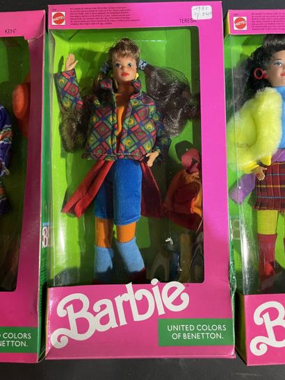 Four Mattel Barbie dolls from the United...