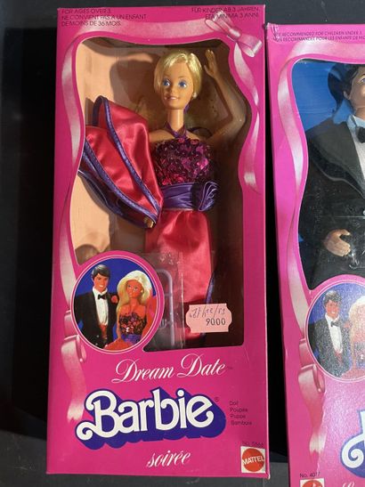 Set of four Mattel Barbie dolls from the...