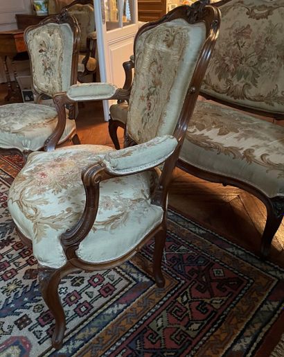 Furniture of living room out of moulded and...