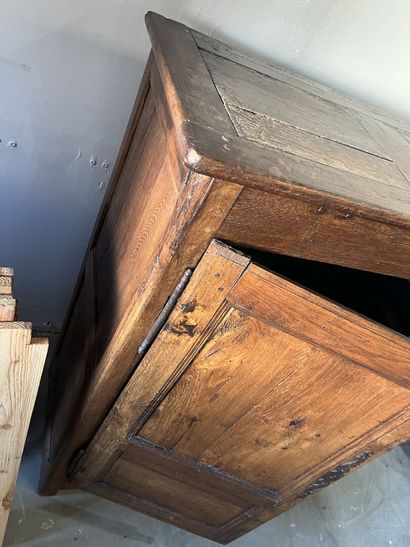Two doors sideboard in fruitwood. 
Period...