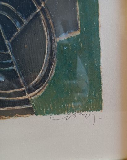 Modern school. 
The Pianist.
Lithograph,...
