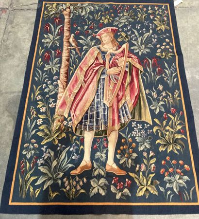Tapestry in the taste of Aubusson
Harp player
monogram...