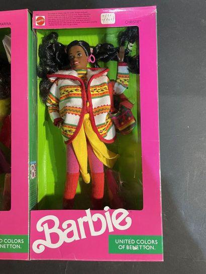 Four Mattel Barbie dolls from the United...