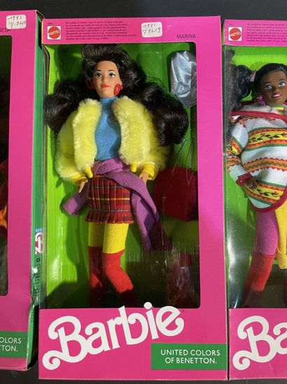 Four Mattel Barbie dolls from the United...