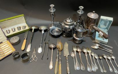 Lot of silver plated metal including: pourers,...