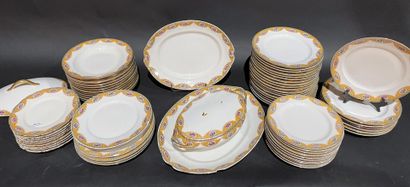 Limoges porcelain dinner service decorated...