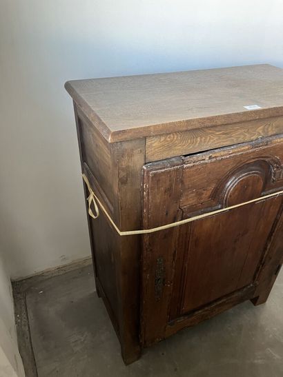 Two doors sideboard in fruitwood. 
Period...