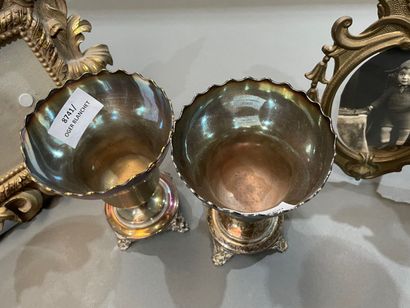 Lot of trinkets: three gilt bronze lamp bases,...