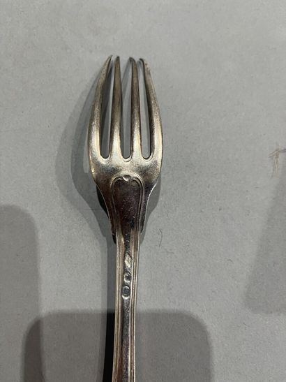 Lot of forks, model with nets out of silver...