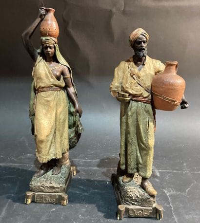 Orientalist school
Two water carriers
Polychrome...