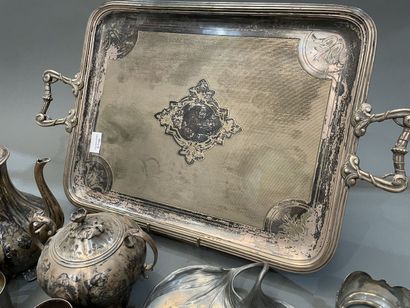 Lot of silver plated metal: part of a coffee...