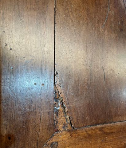 Mahogany writing table with one drawer, turned...