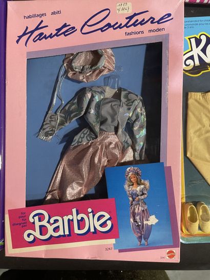 Lot including three Mattel Barbie dolls (a...