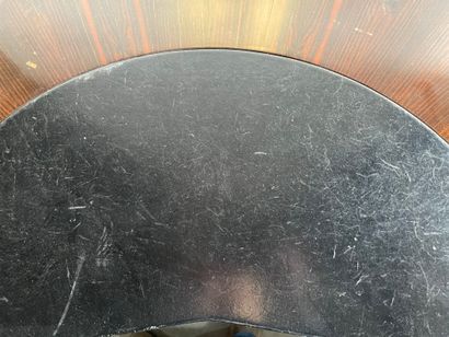Lot of furniture including a half-moon desk,...