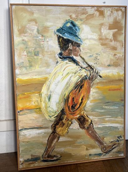 Modern school
The man with the hat
Oil on...