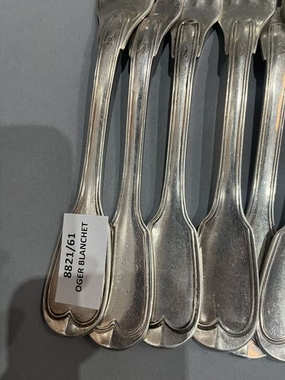 Lot of forks, model with nets out of silver...
