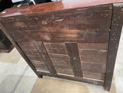 Mahogany scriban chest of drawers, opening...