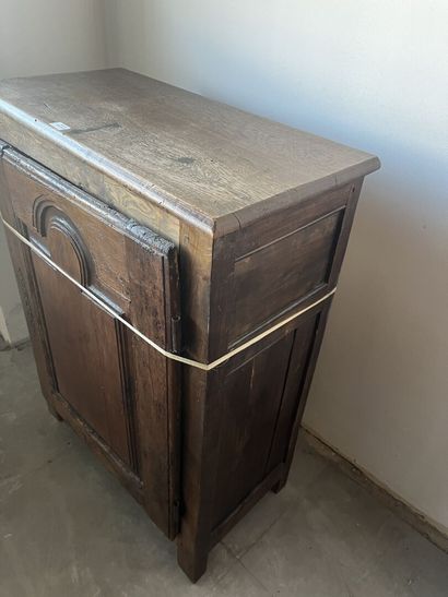 Two doors sideboard in fruitwood. 
Period...