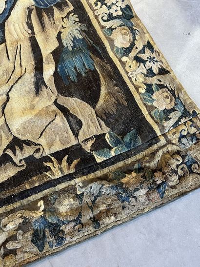 Fragment of Brussels tapestry of the XVIIIth...