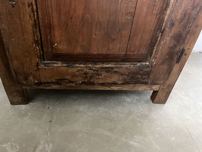 Two doors sideboard in fruitwood. 
Period...