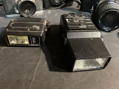 Lot of cameras (Minolta, Nikon, Olympus)...