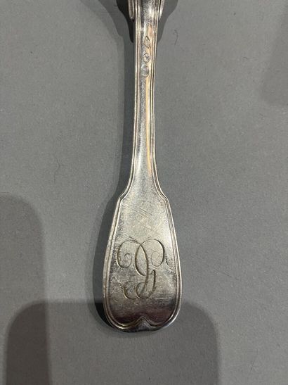 Lot of forks, model with nets out of silver...