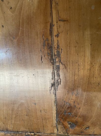 Walnut chest of drawers with curved front...