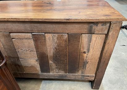 Walnut chest of drawers opening to four drawers...