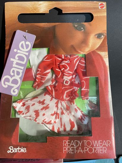 Lot including three Mattel Barbie dolls (a...