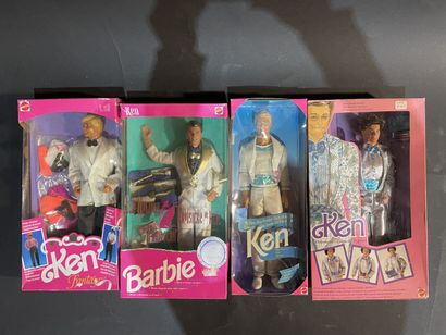 Set of four Mattel Ken: a 