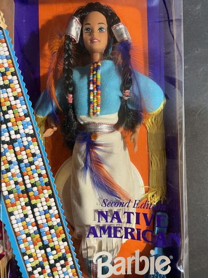 Set of three Barbie Mattel dolls: Ken California...