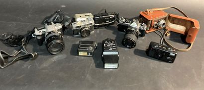 Lot of cameras (Minolta, Nikon, Olympus)...