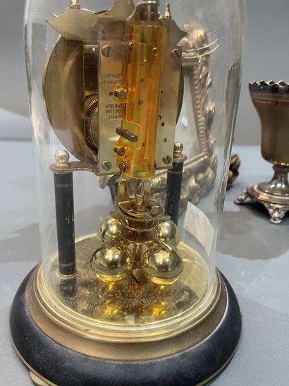 Lot of trinkets: three gilt bronze lamp bases,...