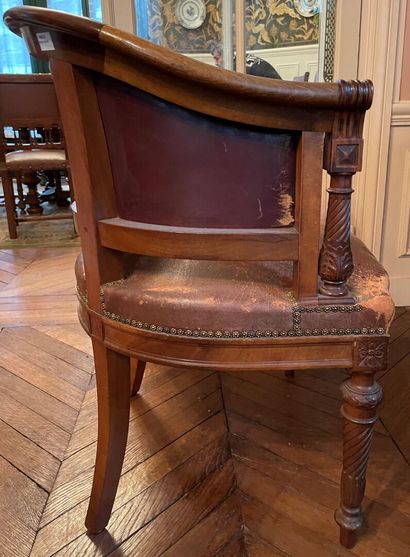 Office armchair with wrap-around back in...