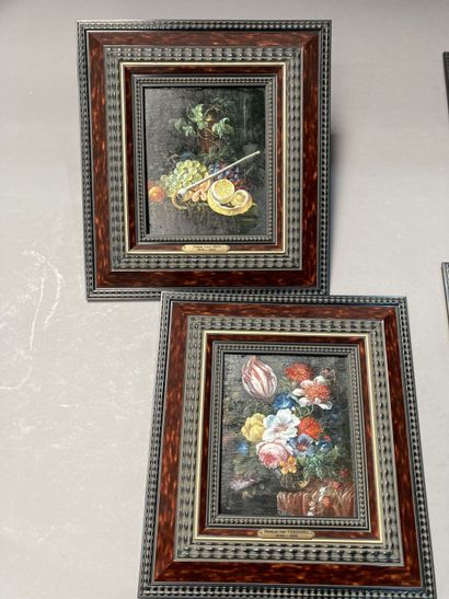 Four modern copies after Cornelis De Heem,...