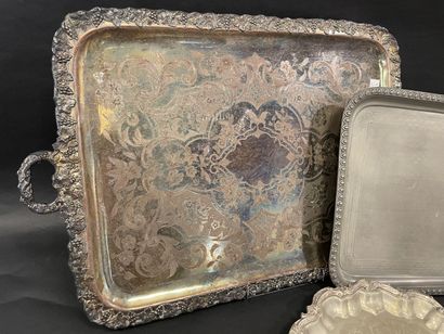 Silver plated platerie set including : 
a...