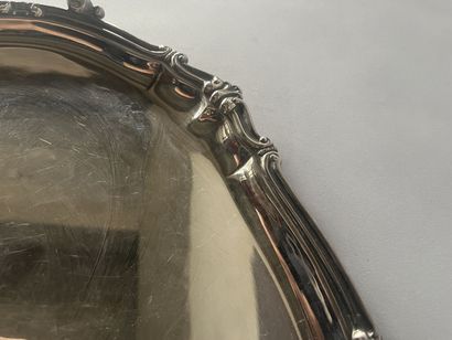 Curved oval serving tray in 800-thousandth...