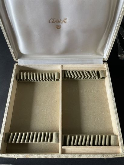 Christofle
Two silver-plated fish services,...