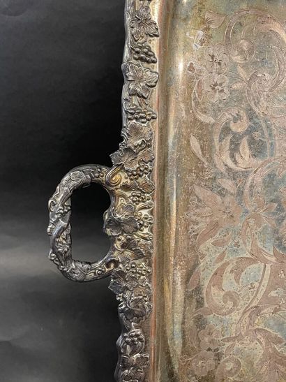 Silver plated platerie set including : 
a...
