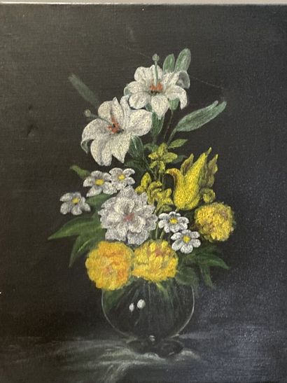 Modern school
Still life with yellow flowers
Oil...