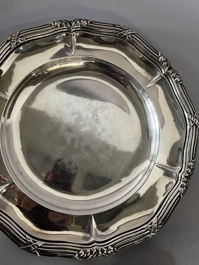 Covered vegetable dish and silver-plated...