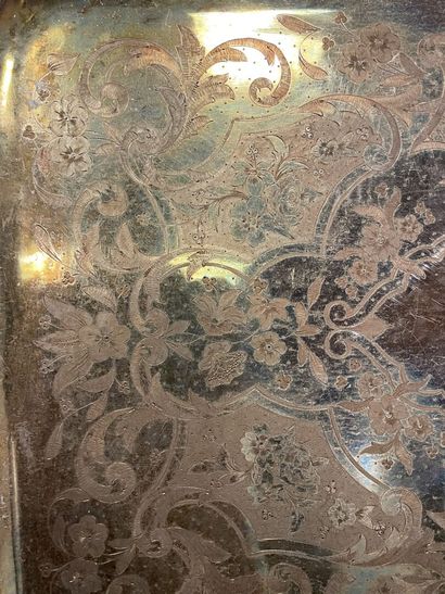 Silver plated platerie set including : 
a...