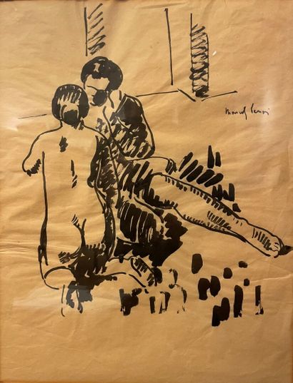 Marcel LENOIR (1872-1931)
Couple 
Encre de...