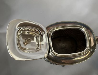 Silver-plated tea and coffee set with gadroon...