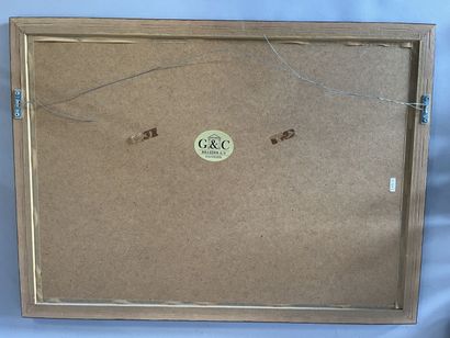 Lot of framed pieces: 

- 
