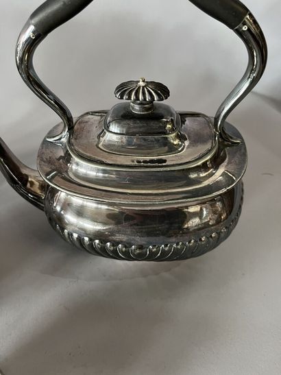 Silver-plated tea and coffee set with gadroon...