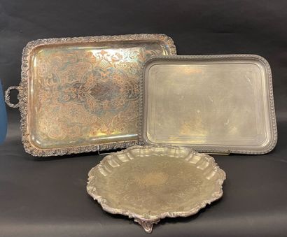 Silver plated platerie set including : 
a...