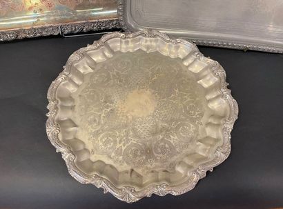 Silver plated platerie set including : 
a...