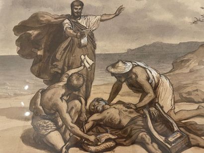 Auguste LELOIR (Paris 1809 – 1892)
Le noyé,...