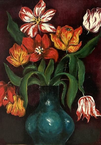Modern school
Still life with yellow flowers
Oil...